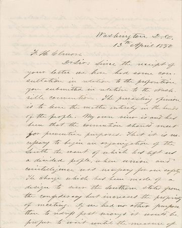 Lot #431 Jefferson Davis: A decade before the outbreak of the Civil War: 