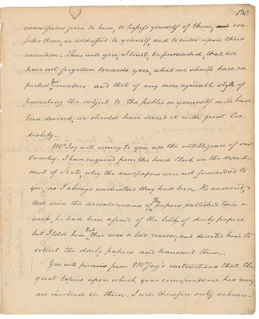 Lot #147 Edmund Randolph: Secretary of State Randolph delicately explains John Jay's appointment to negotiate his treaty with Britain - Image 3