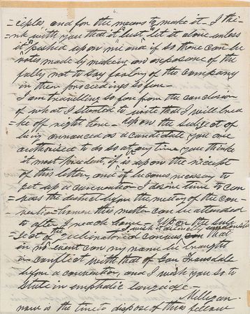 Lot #223 Andrew Johnson: Preparing to fight for his political life, Johnson goes after his bitter enemy: 