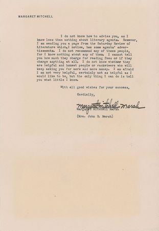 Lot #624 Margaret Mitchell: 