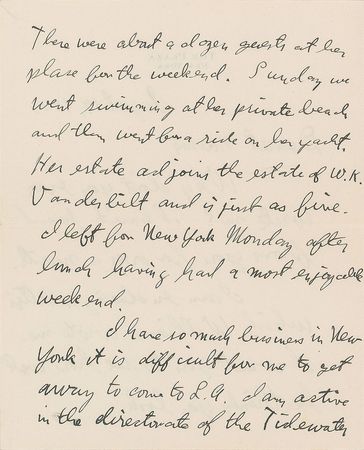 Lot #307 J. Paul Getty: An emotional letter to his mother?