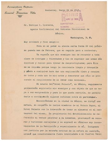 Lot #364 Francisco 'Pancho' Villa: The benevolent revolutionary: “I have tried to always comply with my duty as a Mexican” - Image 2
