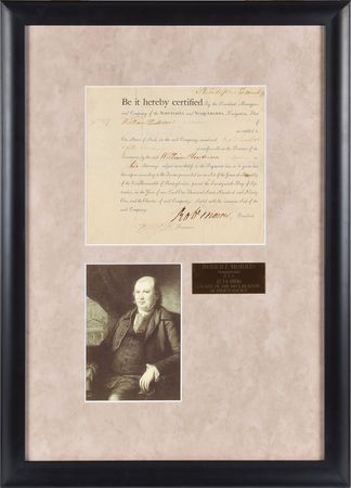 Lot #20 Robert Morris Signed Document