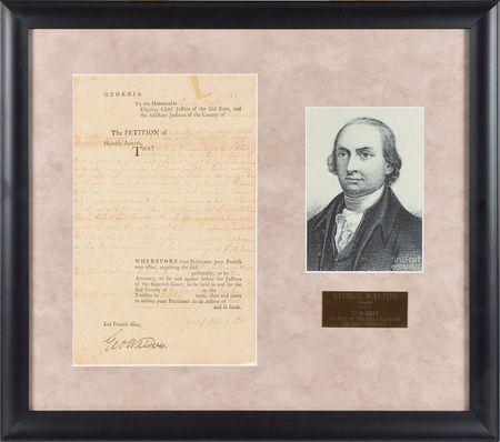 Lot #31 George Walton Signed Document