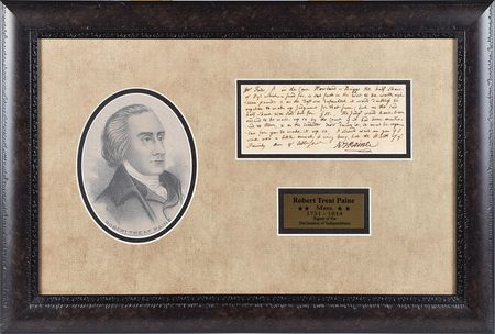 Lot #22 Robert Treat Paine Signed Document