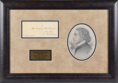 Lot #15 Samuel Huntington Address Panel