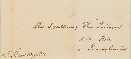 Lot #15 Samuel Huntington Address Panel - Image 2