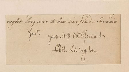 Lot #17 Philip Livingston Signature