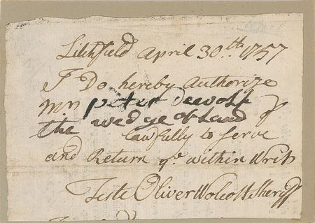 Lot #32 Oliver Wolcott Signed Document
