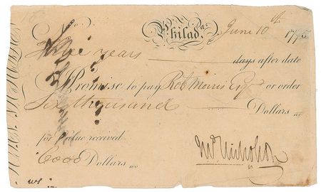 Lot #19 Robert Morris Signed Document