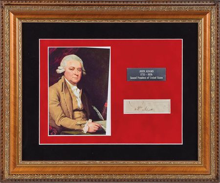 Lot #195 John Adams: Clipped from a free-frank to Abigail Adams - Image 1