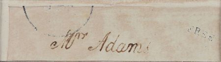 Lot #195 John Adams: Clipped from a free-frank to Abigail Adams - Image 2