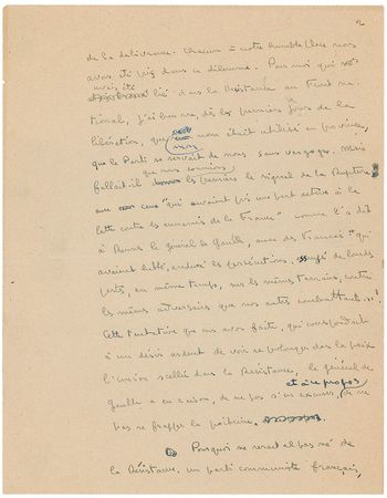 Lot #623 Francois Mauriac Manuscript - Image 3