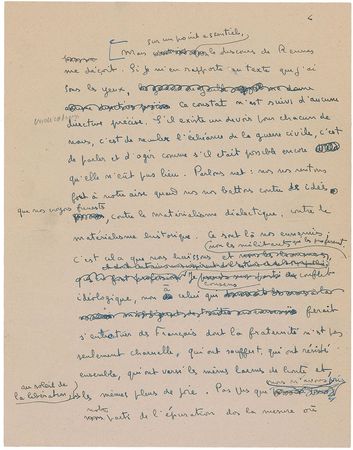 Lot #623 Francois Mauriac Manuscript - Image 5