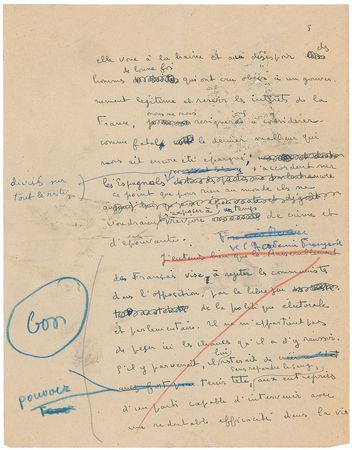 Lot #623 Francois Mauriac Manuscript - Image 6