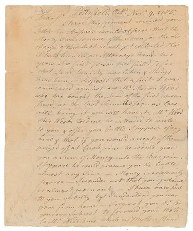Lot #36 Thomas Allen Handwritten Letter Signed