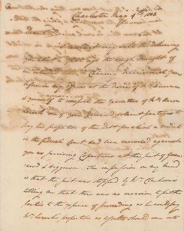 Lot #148 Charles C. Pinckney Handwritten Letter Signed - Image 1