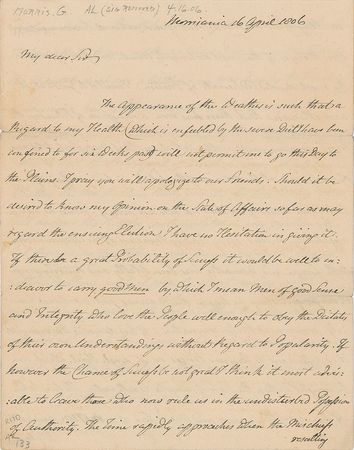 Lot #135 Gouverneur Morris: 