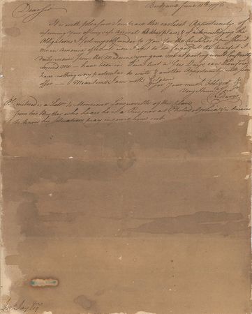 Lot #73 Silas Deane: Rare 1776 invisible ink letter to John Jay, dispatched from Bordeaux by America's first spy in France - Image 1