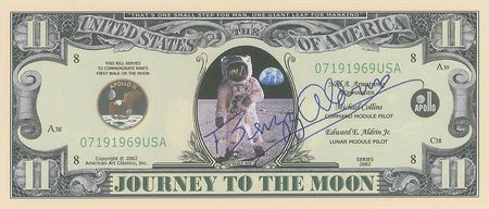 Lot #498 Buzz Aldrin Souvenir and Signed Photograph - Image 2