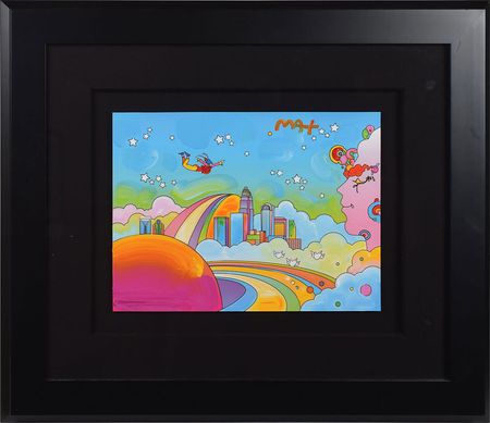 Lot #514 Peter Max: Vivid original Peter Max artwork - Image 1