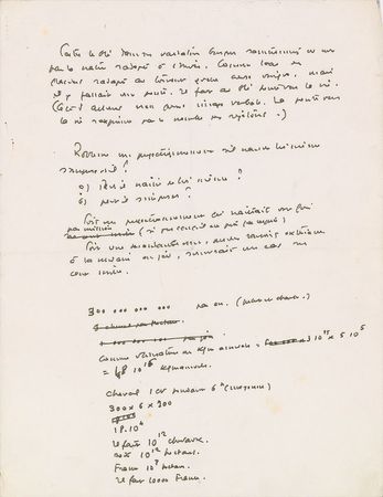 Lot #593 Antoine de Saint-Exupery: Handwritten notes from the revered French polymath - Image 2