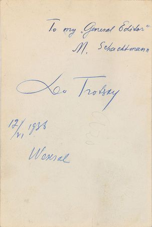 Lot #227 Leon Trotsky: Scarce photo of the exiled Marxist - Image 1
