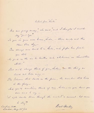 Lot #629 Bret Harte - Image 1