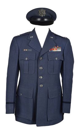 Lot #318 William C. King's Eighth Air Force Painted A-2 Flight Jacket and Uniforms: The career wardrobe of a WWII aerial gunner - Image 1