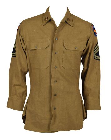 Lot #318 William C. King's Eighth Air Force Painted A-2 Flight Jacket and Uniforms: The career wardrobe of a WWII aerial gunner - Image 3