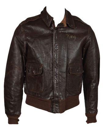 Lot #318 William C. King's Eighth Air Force Painted A-2 Flight Jacket and Uniforms: The career wardrobe of a WWII aerial gunner - Image 4