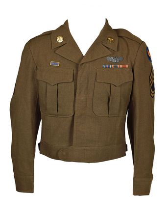 Lot #318 William C. King's Eighth Air Force Painted A-2 Flight Jacket and Uniforms: The career wardrobe of a WWII aerial gunner - Image 6