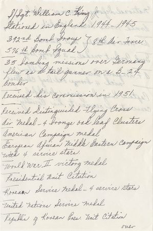 Lot #318 William C. King's Eighth Air Force Painted A-2 Flight Jacket and Uniforms: The career wardrobe of a WWII aerial gunner - Image 10