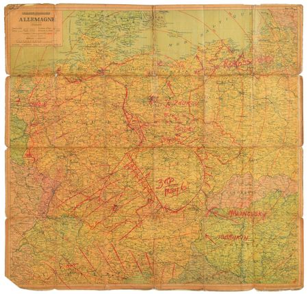Lot #330 World War II Battlefront Map: WW2