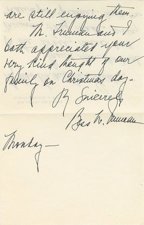 Lot #140 Harry and Bess Truman Group Lot - Image 4