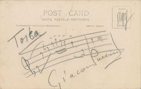 Lot #664 Giacomo Puccini: Unique dual musical quote, featuring Puccini's 
