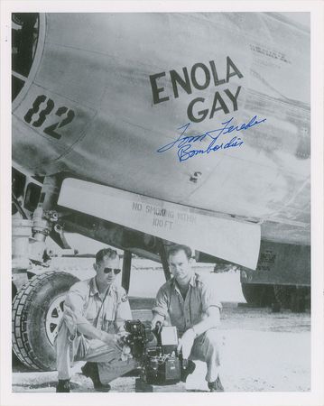 Lot #359 Enola Gay: Tibbets and Ferebee Signed Photographs - Image 2