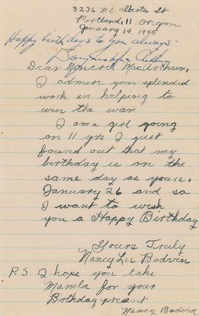 Lot #322 Douglas MacArthur: I hope you take Manila