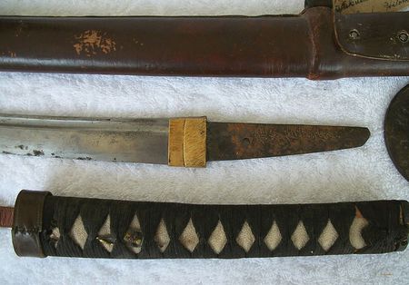 Lot #319 Japanese Sword and Pistol Surrendered by Col. Hitoshi Masaki: Historic Japanese officer's pistol and heirloom sword surrendered at war's end in 1945 - Image 8