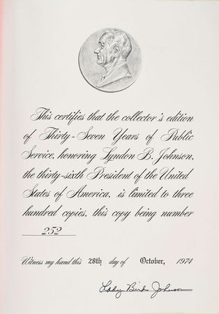 Lot #111 Lyndon and Lady Bird Johnson Book - Image 4