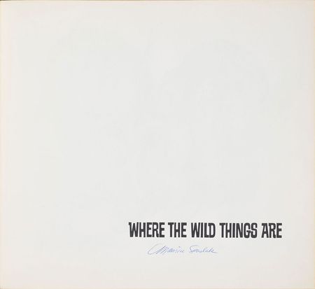 Lot #597 Maurice Sendak: Sought-after first edition of Where the Wild Things Are, signed by the author-illustrator - Image 1