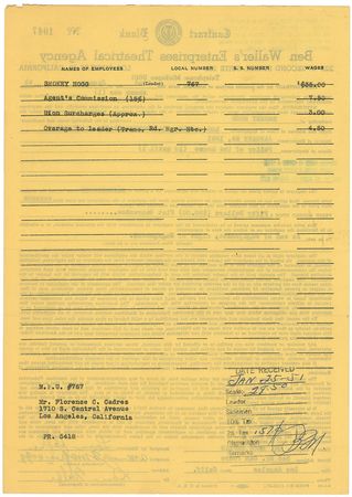 Lot #727 Smokey Hogg Signed Document - Image 2