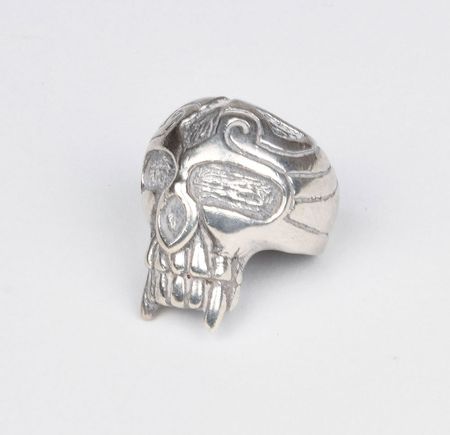 Lot #704 Stevie Ray Vaughan: Phenomenal skull ring, personally-owned by the Texas guitar slinger - Image 1