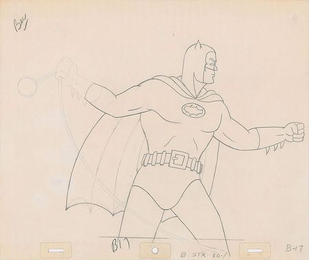 Lot #1265  Batman and Robin production cel and sketches from The New Adventures of Batman - Image 2