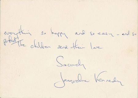 Lot #74 Jacqueline Kennedy Handwritten Letter Signed - Image 2