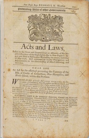 Lot #155 Colonial Massachusetts Document - Image 1