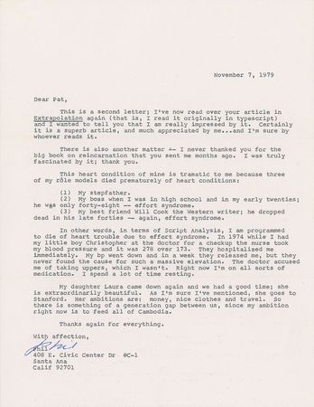 Lot #567 Philip K. Dick: Scarce letters from the renowned sci-fi author - Image 2