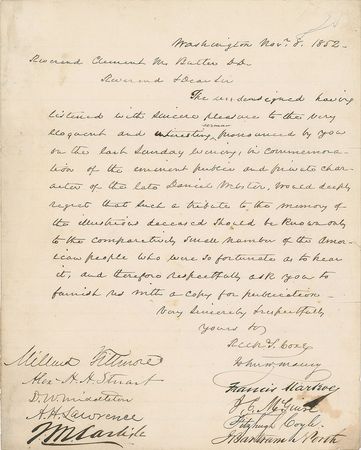 Lot #25 Millard Fillmore: Fillmore requests a copy