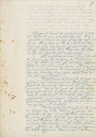 Lot #257 Antonio Lopez de Santa Anna: Santa Anna on his exile from Mexico - Image 1