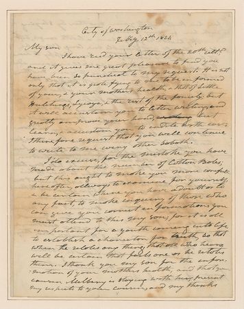 Lot #14 Andrew Jackson: Senator Jackson sends